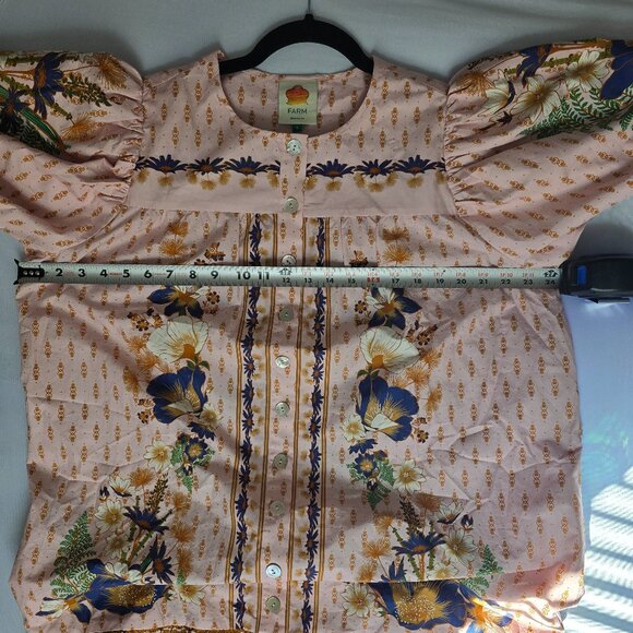 NWOT FARM RIO Dream Garden Pink Mini Dress Size Large - Picture 9 of 10